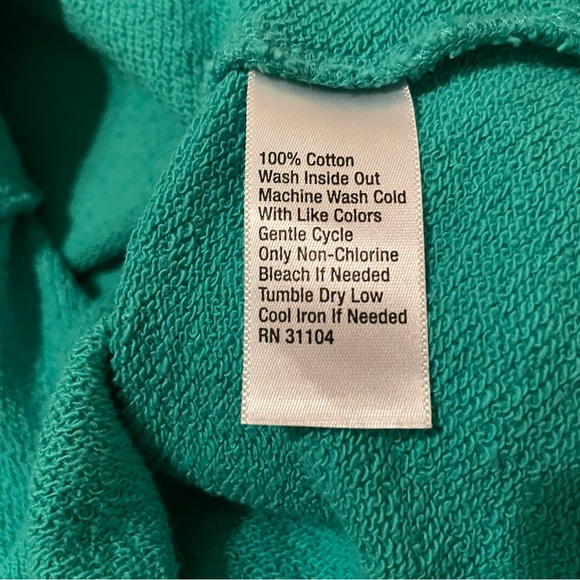 Crown and Ivy Flamingo Sweatshirt Top Teal Beach Size Small So Cute! - Picture 9 of 9